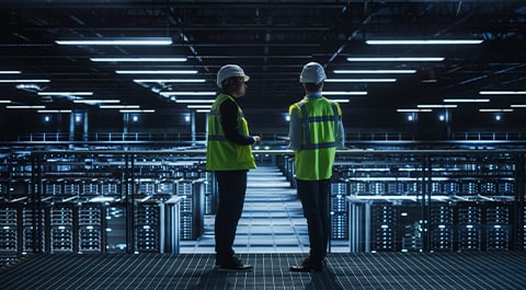 workers in a data center
