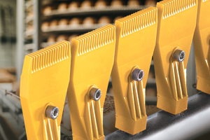 four yellow windjet air nozzles