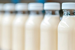 glass bottles of milk