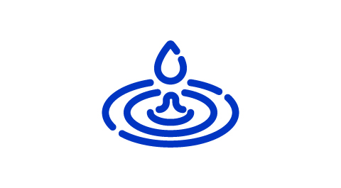 icon of a water drop and ripples