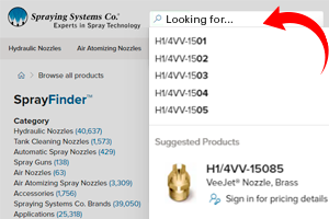sprayfinder search functionality