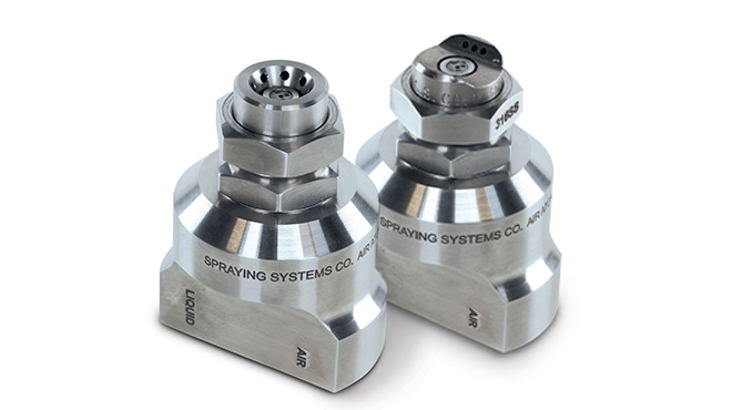 two stainless steel spraydry dualdry nozzles