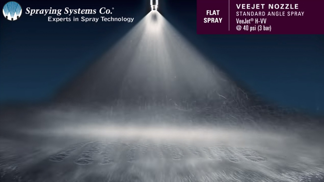Spray Angle Patterns Video: VeeJet H-VV Standard Angle Spray Pattern Demonstration ...