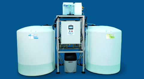 Klarion system on blue background