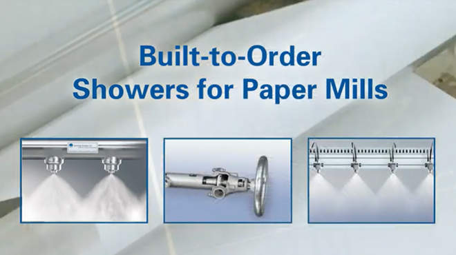 Auf Bestellung gebaute Duschen für Papierfabriken