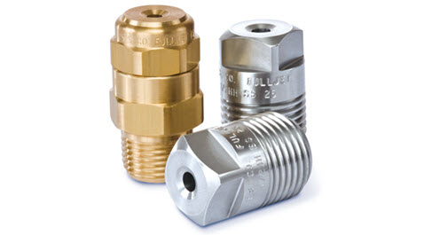 brass and stainless steel FullJet spray nozzles