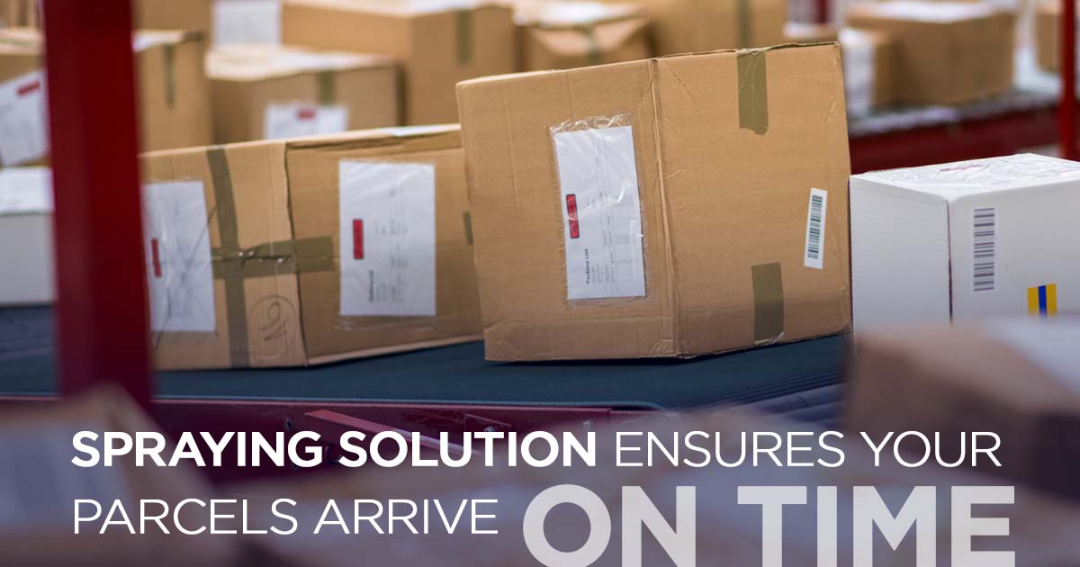 Sprühen verbessert die Handhabung von Verpackungen