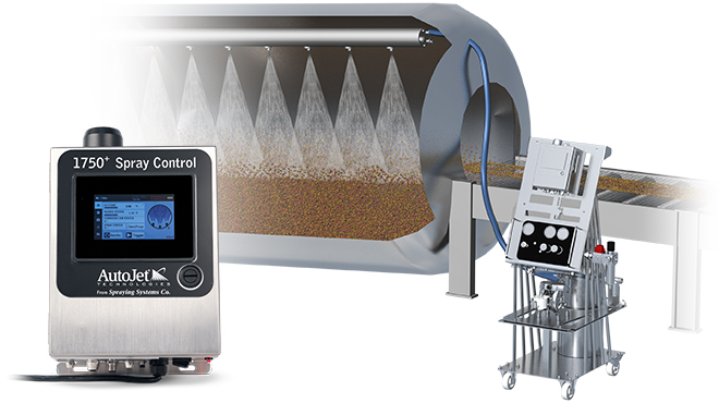 spray controllers for pet food processors