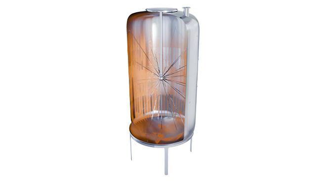 3d render of a low impact tank cleaning nozzle