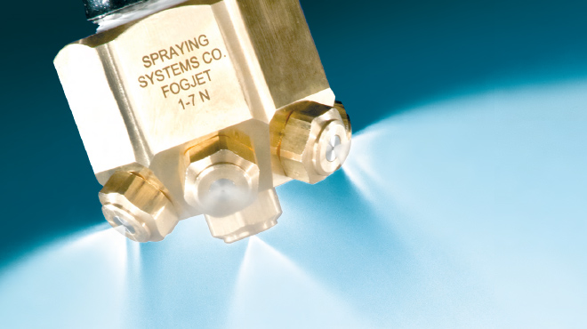 brass fine spray FogJet nozzle spraying water