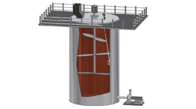 Tank cleaning application drawing