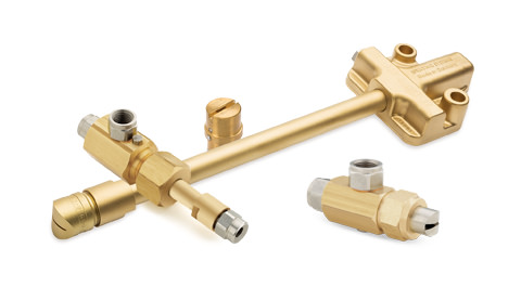 brass spray nozzles for continuous casting application