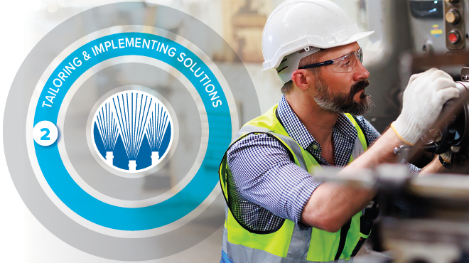 maintenance man looking at equipment