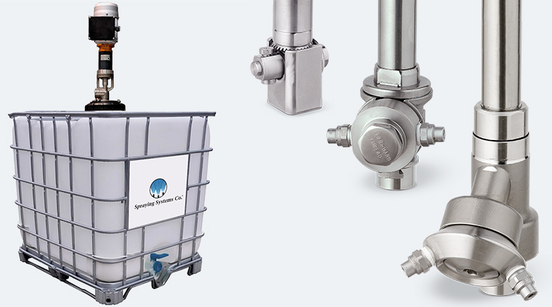 TankJet Motor-Driven Nozzles for cleaning IBC containers