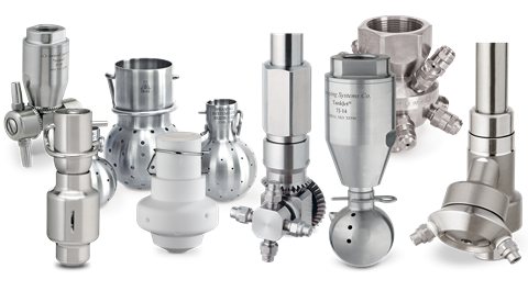 grouping of stainless steel tankjet nozzles