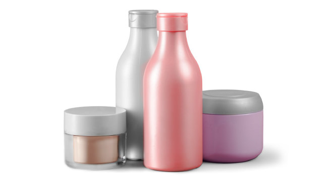 group of personal care product containers