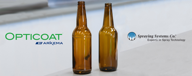 Opticoat for embellishing bottles and masking scuffing