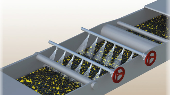 Gold spraying application