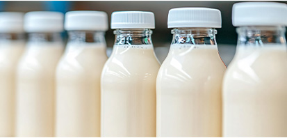 glass bottles of milk