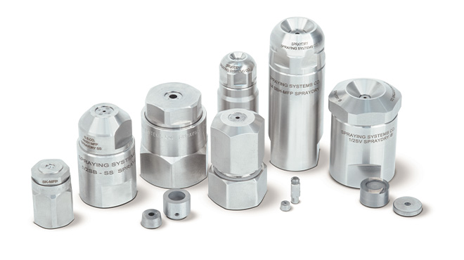 group of spray drying nozzles