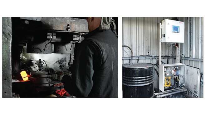 Lubrication system for automotive forging application