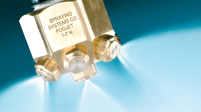 brass FogJet 1-7 N spraying water