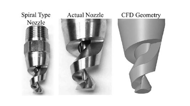 spiral type spray nozzle