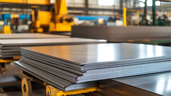 stack of steel sheets