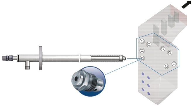 Nox reduction injectors