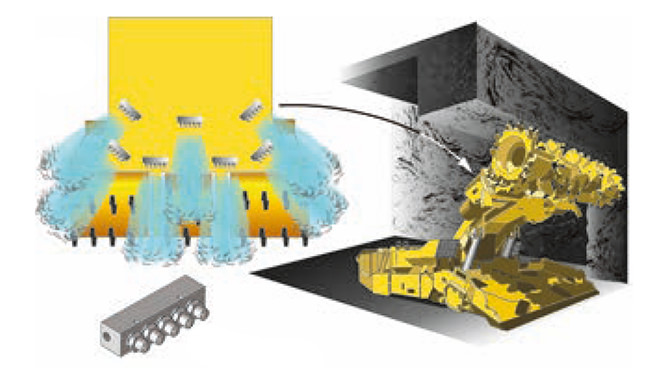 Coal production spray application