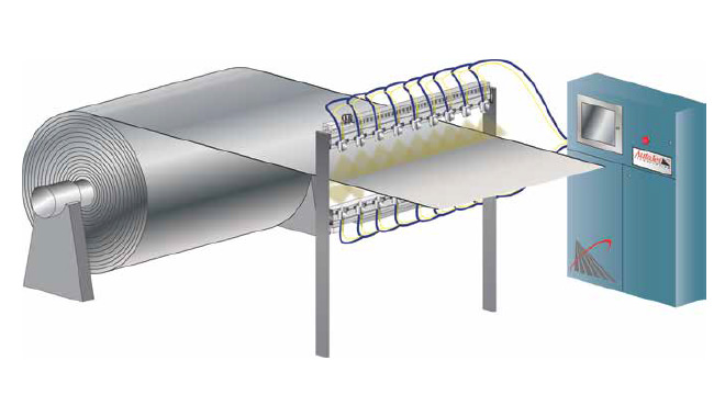 Steel roll spray application