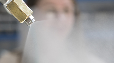 spray nozzle spraying