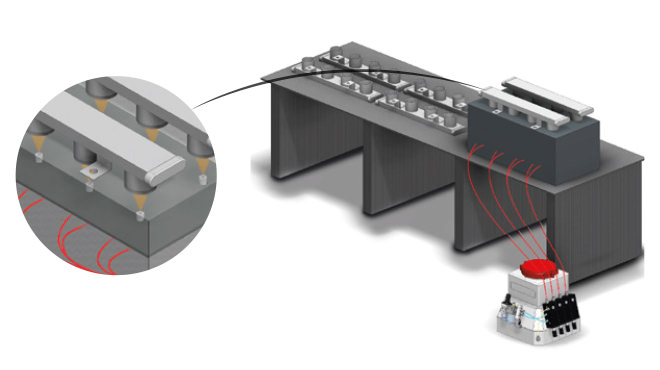 Oil spray application for automotive manufacturing