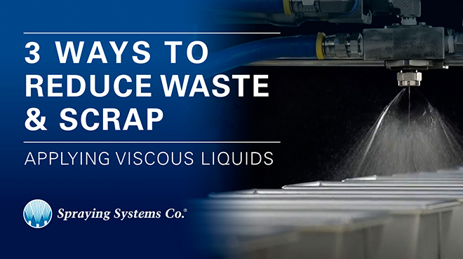 spray system applying viscous liquid onto baking pans