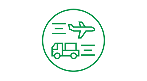 airplane and truck icon