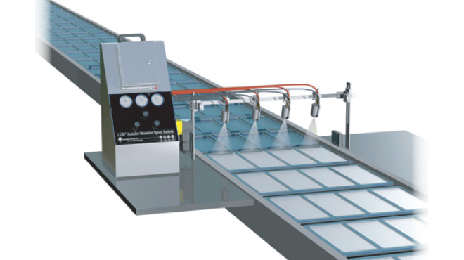 Spraying building products