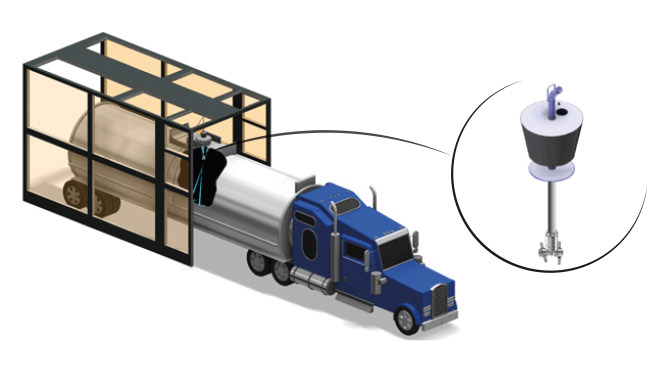 Tank cleaner for truck tanks