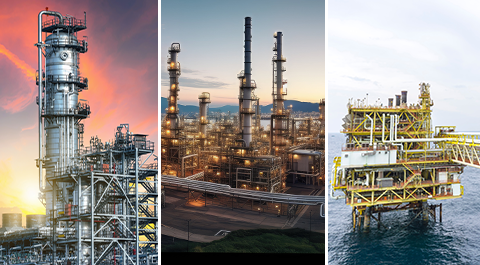 oil, gas and refinery plants