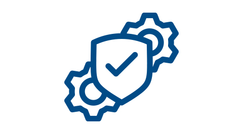 icon of gears and checkmark