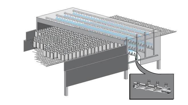 drawing of a can washing and drying application