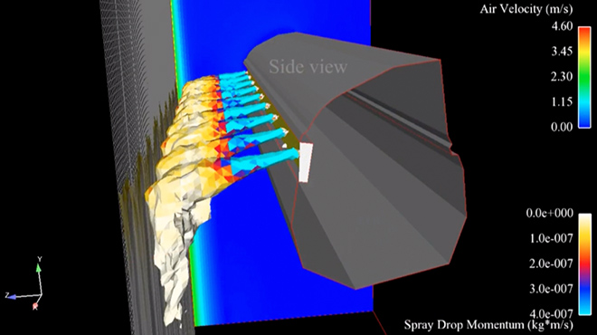 Adhesive Spray Coating CFD