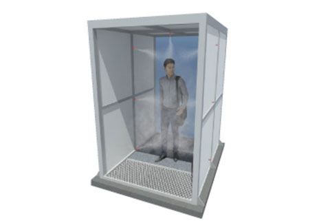 arcos de aspersión para aplicación de desinfectante/sanitizante