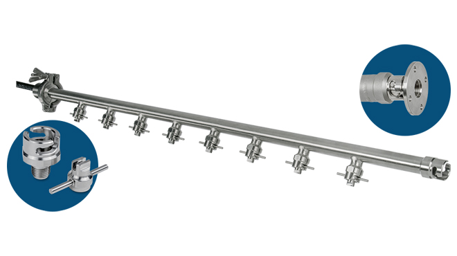 lightning lock nozzles and manifold