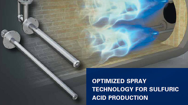 B760 Tecnología de pulverización optimizada para la producción de ácido sulfúrico