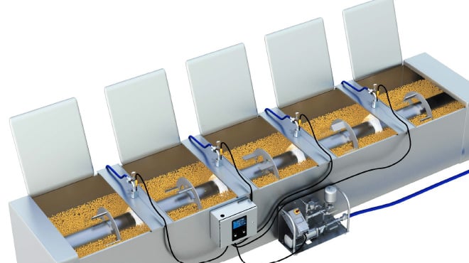 spray nozzles coating popcorn