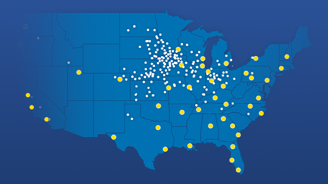 spraying systems co. locations on usa map