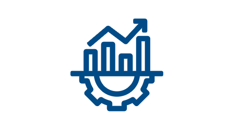 bar chart with arrow icon