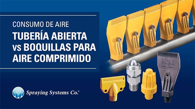 Consumo de aire: tuberías abiertas vs boquillas de aire comprimido Boquillas de aire WindJet Te explicamos la eficiencia