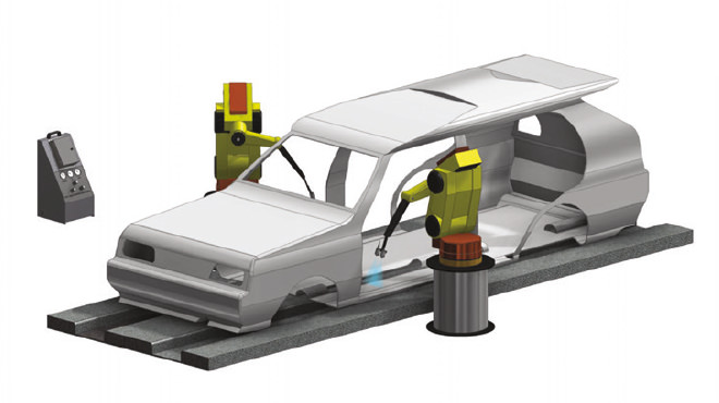 Aplicación de spray en la fabricación de automóviles