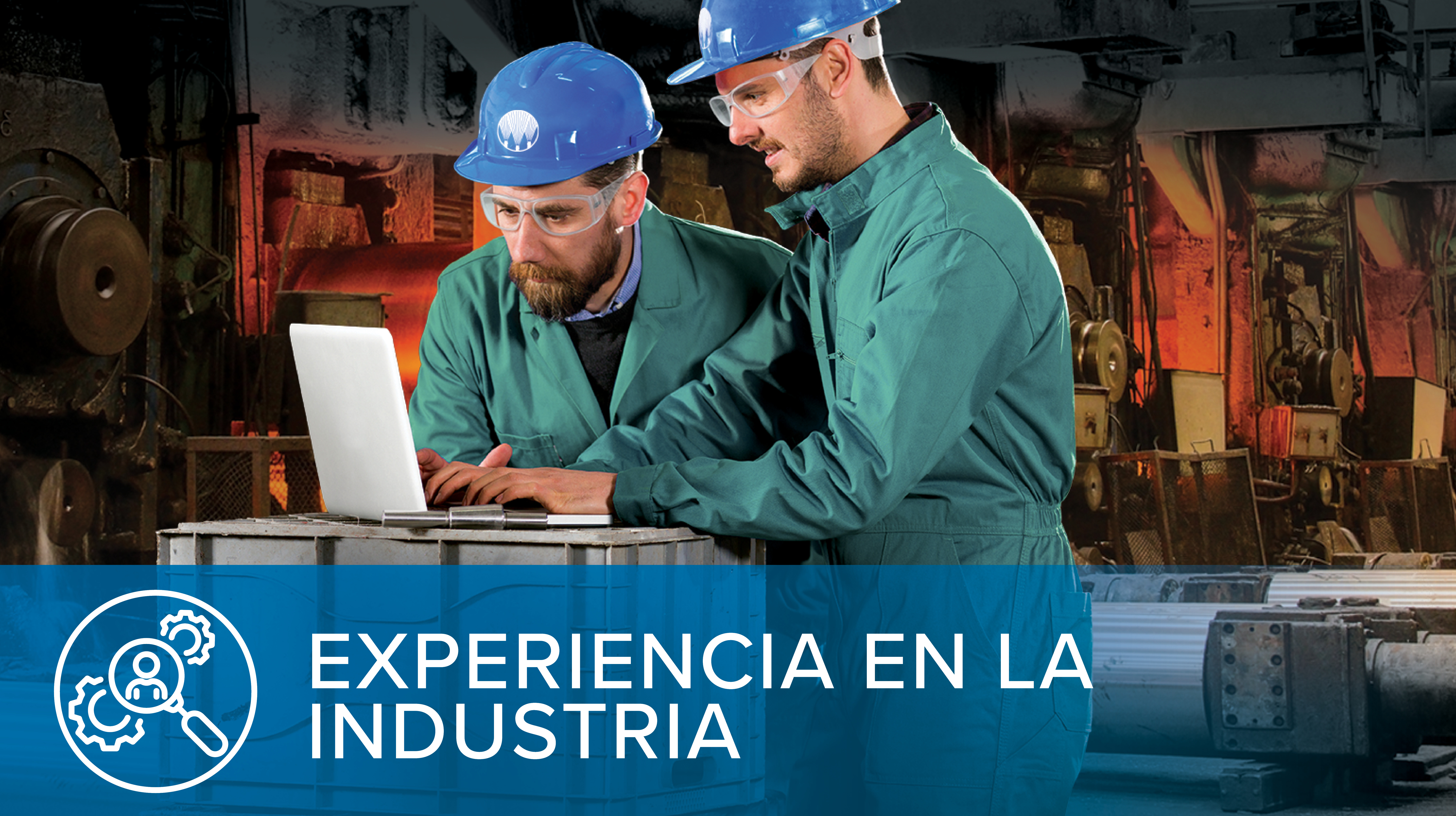 men in hard hats looking at laptop
